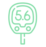 Icon representing blood sugar management for diabetics